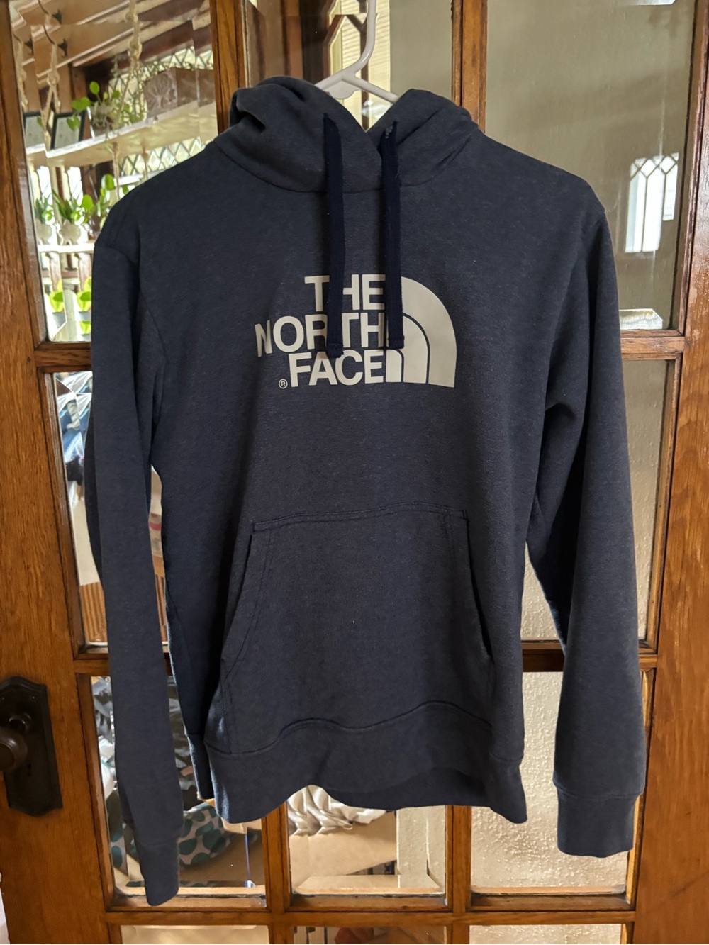 The North Face Men's Zip-Up Hoodie in Navy with Logo